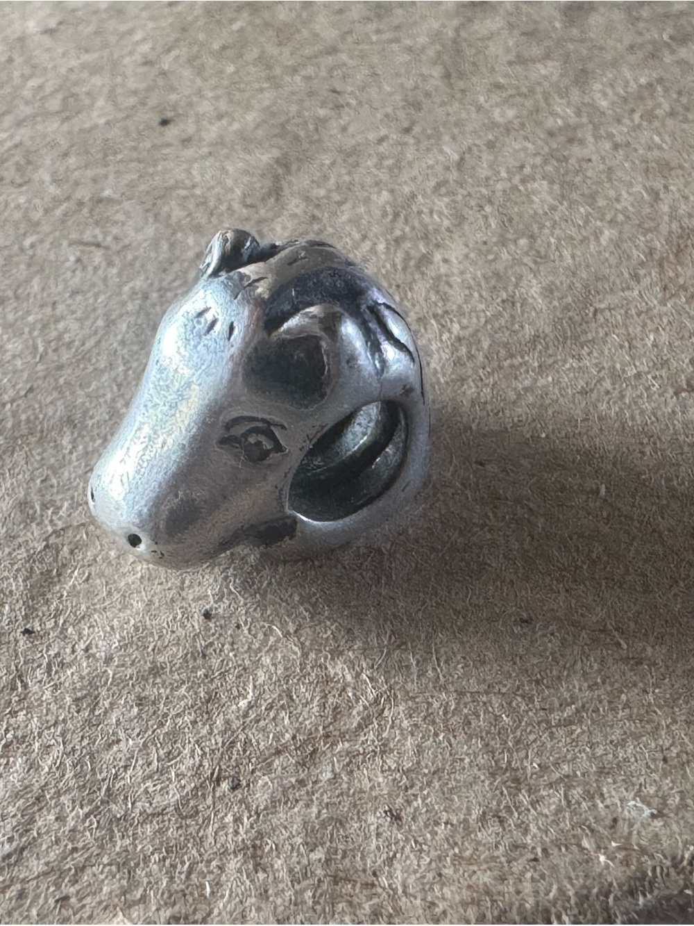 Pandora Vintage Horse Pony Head Bead Retired Sterling Silver Great Condition!